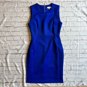 Calvin Klein Royal Blue Size 8 Sheath Dress
